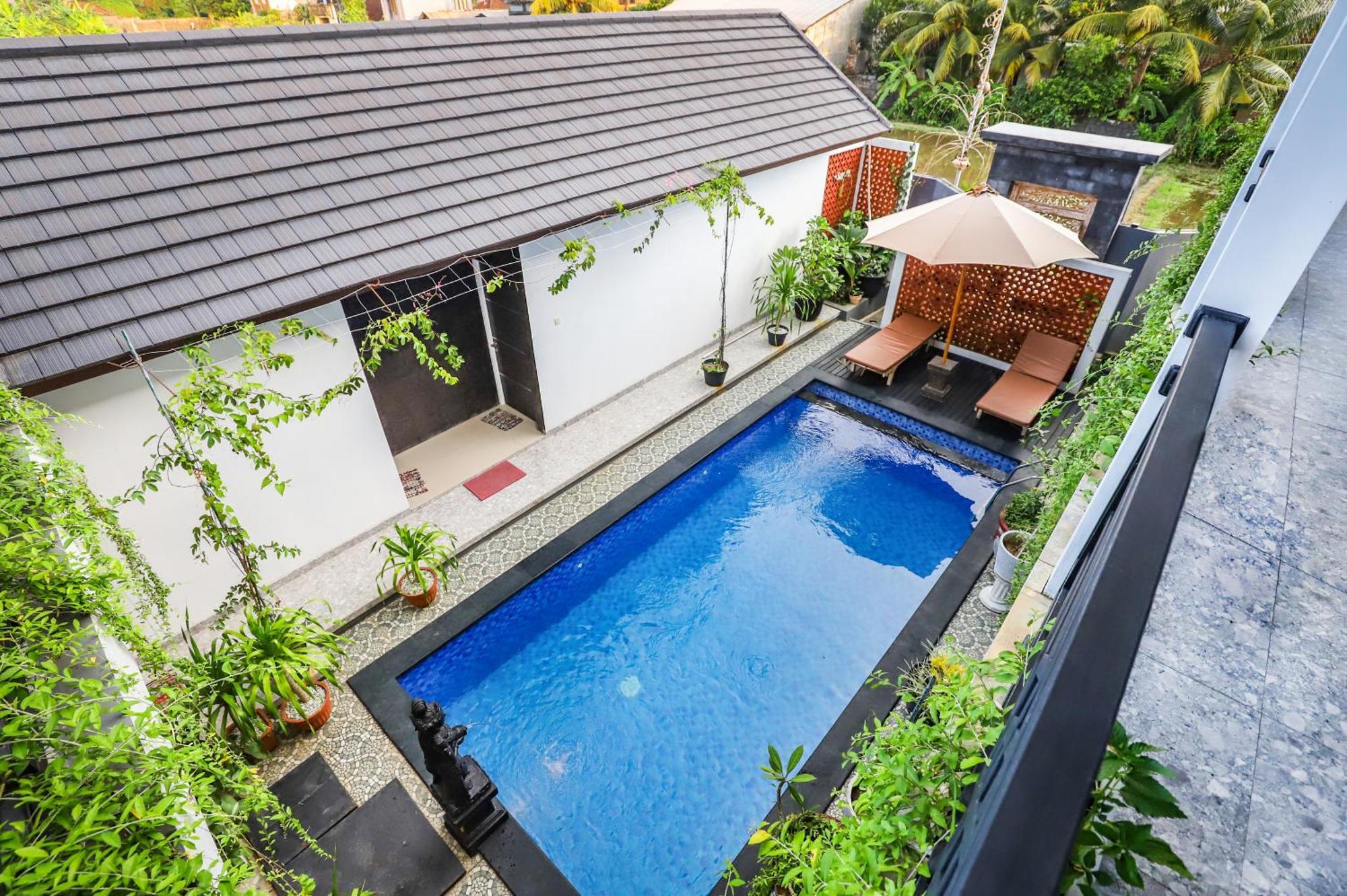 White Blue House 7 -Pvt Room, Shared Pool&Kitchen Ubud  Exterior photo