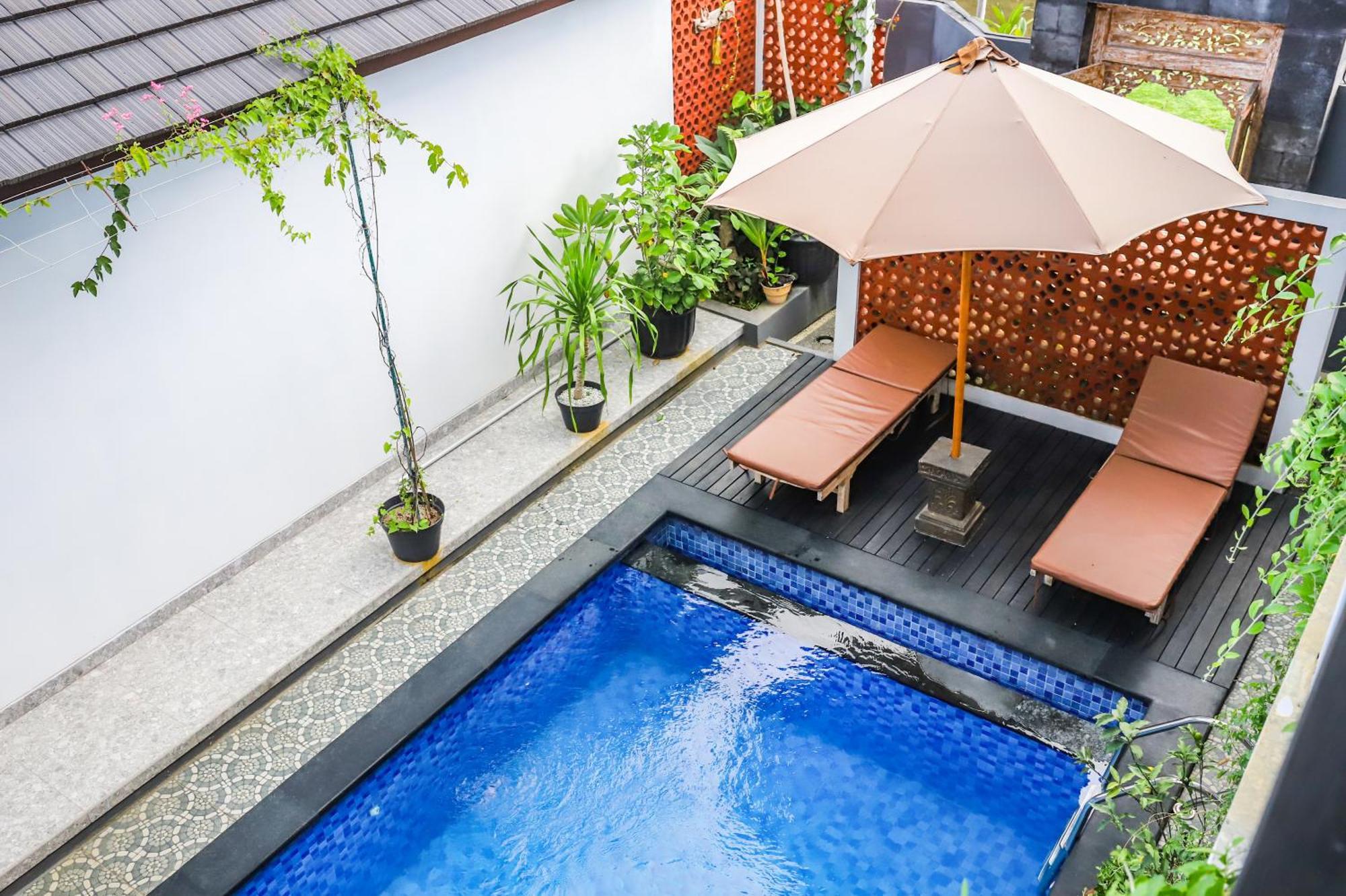 White Blue House 7 -Pvt Room, Shared Pool&Kitchen Ubud  Exterior photo